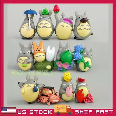 12PCS My Neighbor Totoro Studio Ghibli Cat Bus Figures Playset Toy Gift For Kid • $9.99