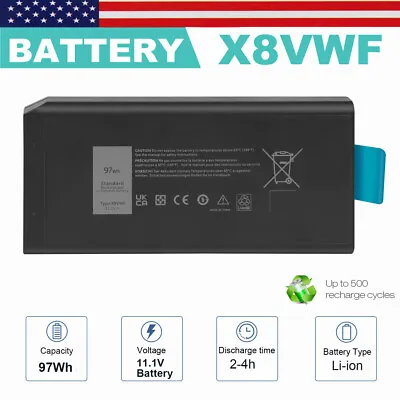 ✅97Wh X8VWF Battery For Dell Latitude 14 Rugged 5404 5414 E5404 7404 7414 9 Cell • $27.59