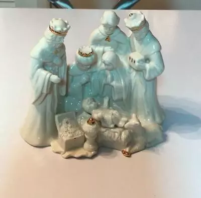 Mikasa Fine White Porcelain Nativity Scene W Animals MIB - RARE!! • $59.99