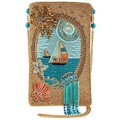 Mary Frances Sail Away Beaded Tropics Boat Crossbody Phone Bag Handbag Multi New • $98