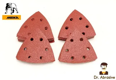 Triangle Delta Sanding Pads Sheets Palm 93mm Mouse Hook And Loop Sandpaper 90 • £3.99