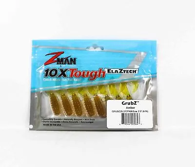 Zman Soft Lure GrubZ 2.5 Inch 8/Pack Amber (5643) • $20.90