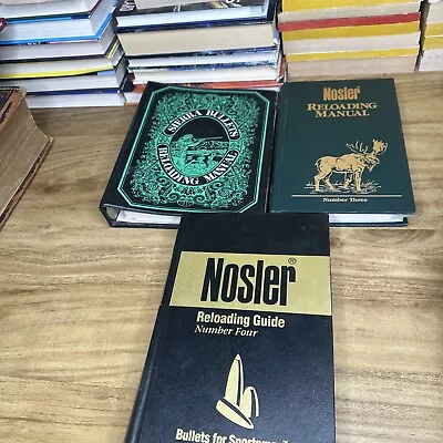 Nosler Sierra Reloading Manuals Lot Of 3 Books Vintage Hardcover • $39.99