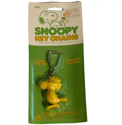 Vintage Peanuts Woodstock Keychain Snoopy Schultz Snoopy Key Chain New Old Stock • $32