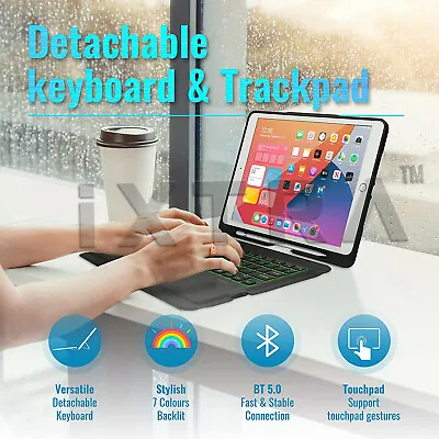 $44.97 • Buy For IPad 7 8 9th Gen 10.2  2021 Bluetooth Keyboard Case Cover With Pencil Holder