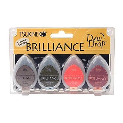 £8.29 • Buy Tsukineko Brilliance Dew Drop Pigment Ink Pads - 4pcs