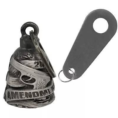 Motorcycle Biker Bell W/ Motorcycle Bell Hanger Motorcycle Accessories Silver • $14.99