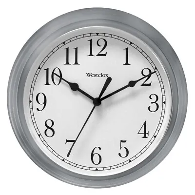 Westclox Wall Clock Simplicity Analog Round Home Office Clock 46984 New Silver • $13.49