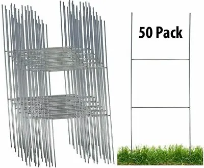 Sturdy Metal H Frame Wire Step Stakes For Yard Signs(8 X 23 Inch) NO SIGNS • $64.29
