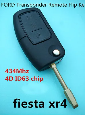 FORD 3 Button Transponder Remote Flip Key For Fiesta Xr4 • $27