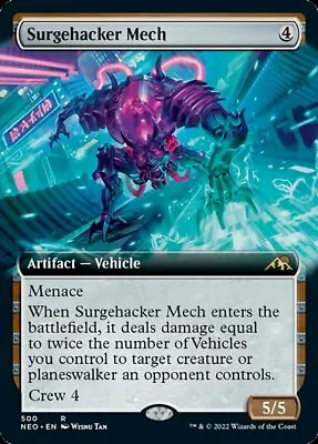 Surgehacker Mech (500) Extended Art Kamigawa: Neon Dynasty X4 4x NEO MTG Magic • $1.48