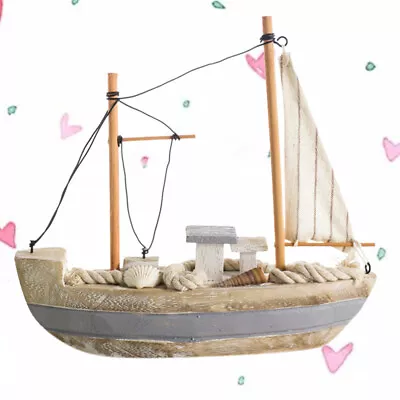  Nautical Themed Accessories Beach Hut Ornaments Wooden Fishing Boat • £12.15