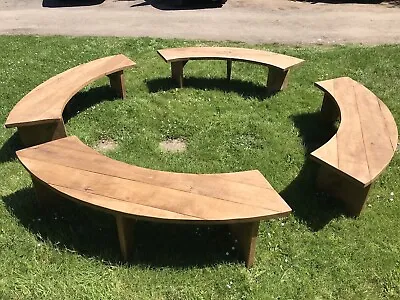 Large Oak Garden Curved Fire Pit Bowl Bench 1.8m X 45 X 50cm Tall As Seen On TV • £745