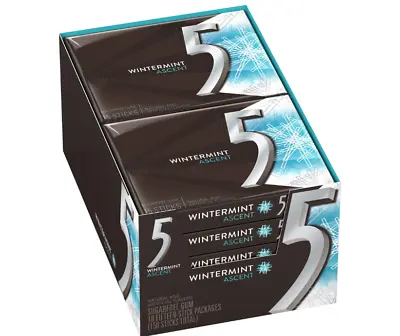 Five 5 Gum Winter-Mint Ascent Sugar-Free Gum 15 Count (Pack Of 10) • $22.99