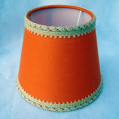 Lampshade Fabric Orange 35 CM With Cord IN Lace Chandelier • £46.61