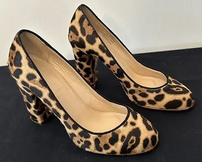 J.CREW Collection ETTA Leopard Print Calf Hair Pumps Heels 7 ~ NICE!! • $30