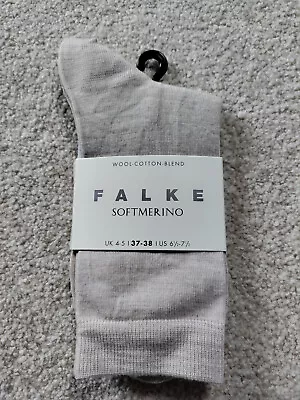FALKE Soft Merino Wool Ankle Socks - Womens UK Size 4-5 - Brand New With Tags • £14