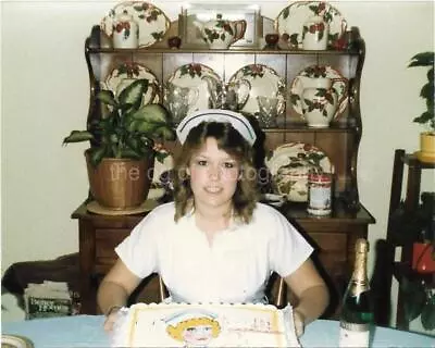 NURSE CAKE Vintage FOUND PHOTOGRAPH Color ORIGINAL Snapshot  312 54 A • $13.18