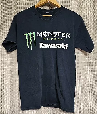 Vintage Kawasaki Cotton Monster Energy Drink Short Sleeve T-Shirt Small Medium  • $14.99