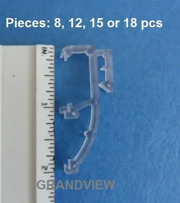 1 Inch Mini Blind Double Slat Clear Vinyl Valance Retainer Clips 8 - 18 Pieces • $10.99