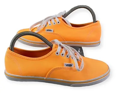 Vans Womens Canvas Trainers Lo Pro Skate Neon Orange Pop Summer Sneaker UK 5 • £19.98