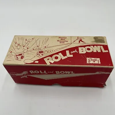 1953 Roll And Bowl Vintage Dice Game Original Box Missing Pins • $10