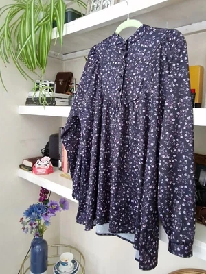 £4.99 • Buy Vintage Floral Smock Dress. 60s. Mod/GoGo. Purple Floral