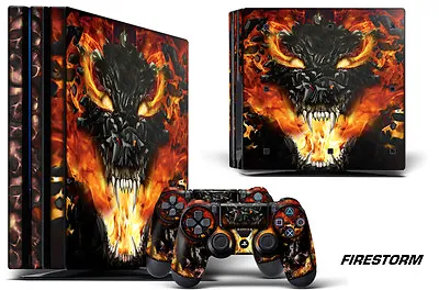 $15.44 • Buy Skin Decal Wrap For PS4 Pro Playstation 4 Pro Console + Controller Stickers FIRE