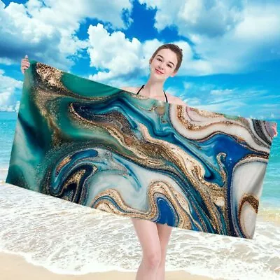 Microfiber Beach TowelsOversizedAbsorbentCompactSand Proof Beach Blanket • $18.66