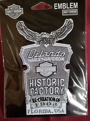 ORLANDO HARLEY DAVIDSON HISTORIC FACTORY EMBLEM Recreation Of 1903 FLORIDAUSA • $4.59