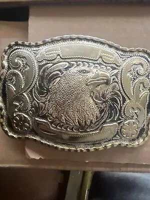 Large Gold Eagle Belt Buckle • $20