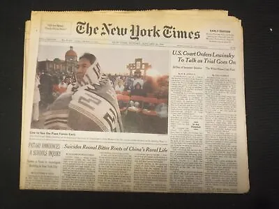 1999 Jan 24 New York Times Newspaper - Court Orders Lewinsky To Talk - Np 6985 • $30