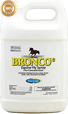 $36.39 • Buy Farnam Broncoe Equine Fly Spray With Citronella Scent For Horses And Dogs, 128 O
