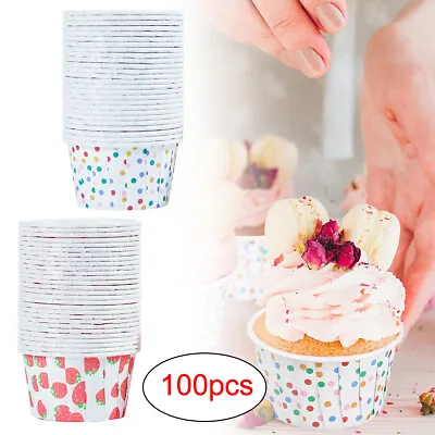 100X Paper Treat Tubs Ice Cream Dessert Cake Cups Bowl Party Supplies Disposable • £6.49
