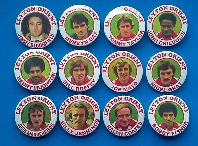 £12 • Buy LEYTON ORIENT  BADGES 1980 SQUAD X12  38mm In Size 
