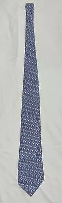 Vineyard Vines Tie Silk Blue Red Sails Hand Picked USA • $15