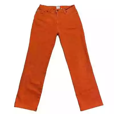 Vintage 90s Moschino Jeans Orange Straight Leg Denim Size 31 • $75