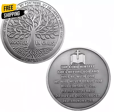 Rooted In Christ Challenge Coin Christian Bible Verse Gift • $24.30