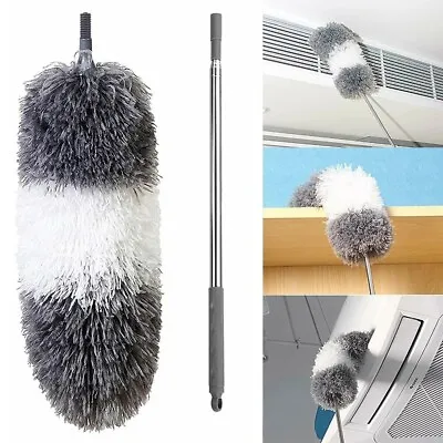 Extendable Handle Feather Duster Reach Telescopic Static Duster Cobweb Brush Uk • £5.95