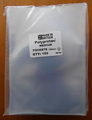 £35 • Buy 400 Polyprotec 6.5  X 4.5  Sleeves For Modern Continental Postcards Photographs 