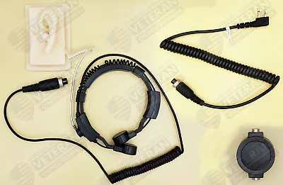 Tactical Throat Microphone For Midland 2 Pin Prong GXT LXT XT CXT X TALKER NT • $34.95