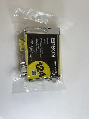 Genuine Epson DURABrite 124 Yellow Ink Cartridge Factory Sealed • $9.99