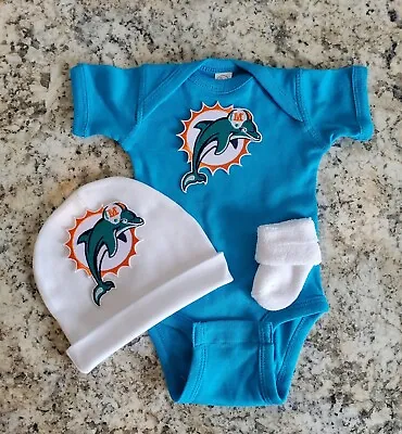 Dolphins Newborn/baby Miami Football Baby/newborn Dolphins Baby Gift • $24.75