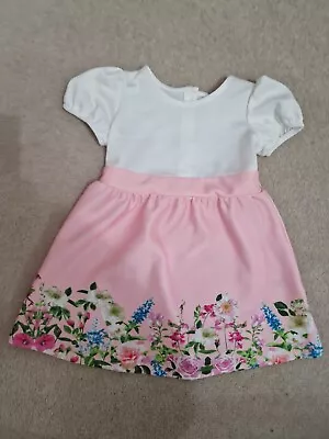 £1.99 • Buy Pink Flower Baby Dress Matalan Size 12-18 Months New Without Tags