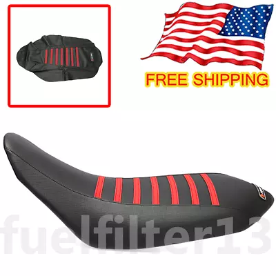 For Yamaha Raptor 700 700R 2006- 2021 ATV Breathable Black/Red RIBBED SEAT COVER • $28.99