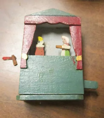 Antique 1920s German Wood Erzgebirge Putz Puppet Playhouse Dollhouse Miniature • $19.95