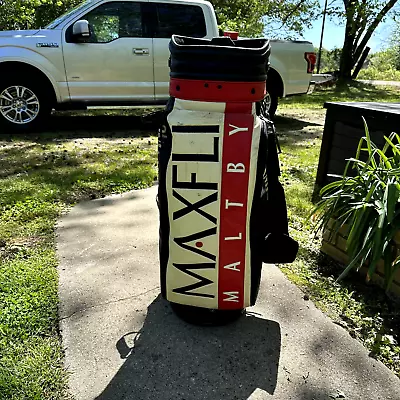 Vintage Maxfli Maltby Golf Bag Black Red Dynamic Club Fitting • $129.99