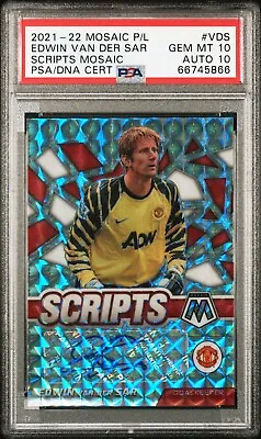 2021-22 Mosaic EPL Edwin Van Der Sar Auto PSA 10 PSA/DNA 10 Pop 1 • $200