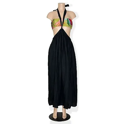 NWT MARA HOFFMAN Graziella Convertible Linen Dress/Skirt - Black XS • $132.99