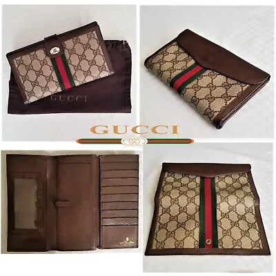 Rare Authentic Vintage Gucci Trifold Wallet With Certification Tags Attached • $700